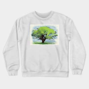 Watercolor Tree Crewneck Sweatshirt